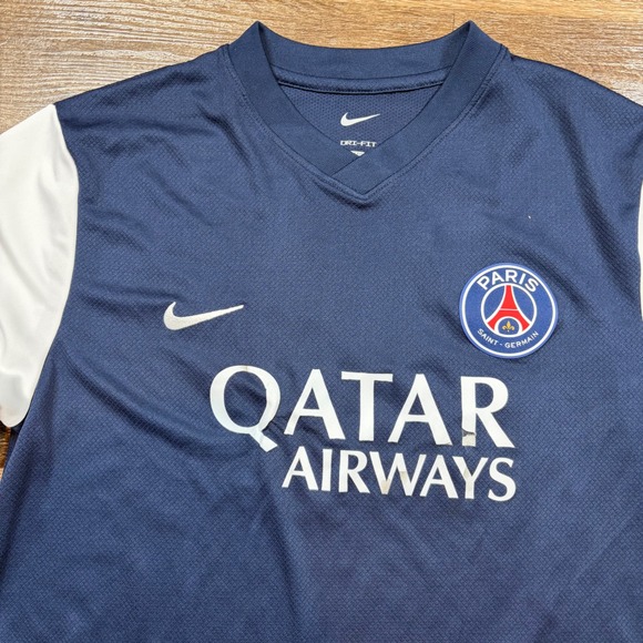 Nike Jersey Men's M Paris Saint Germain PSG Soccer Dri Fit #27 Qatar Airways - Picture 2 of 8